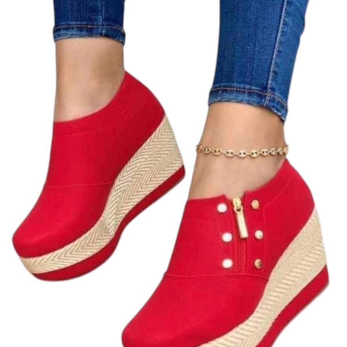 NACIONAL - Lindos Tacones Suela Yute Dama Cómodos