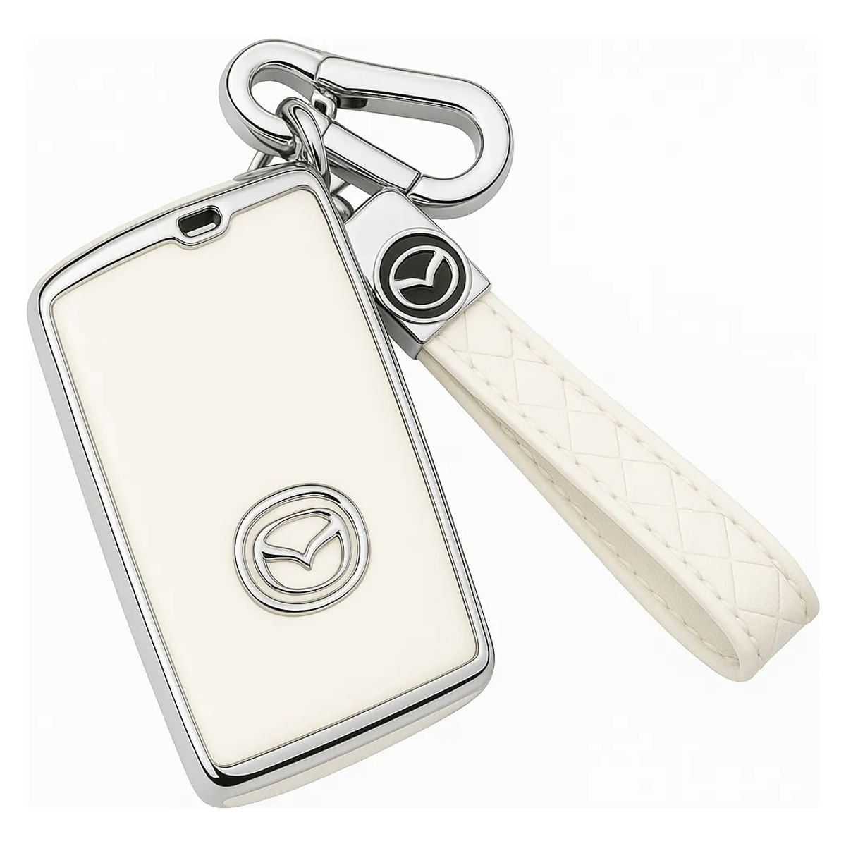 GENERICO - Funda Forro Llave compatible con Mazda 3 Cx4 Cx30 Blanca