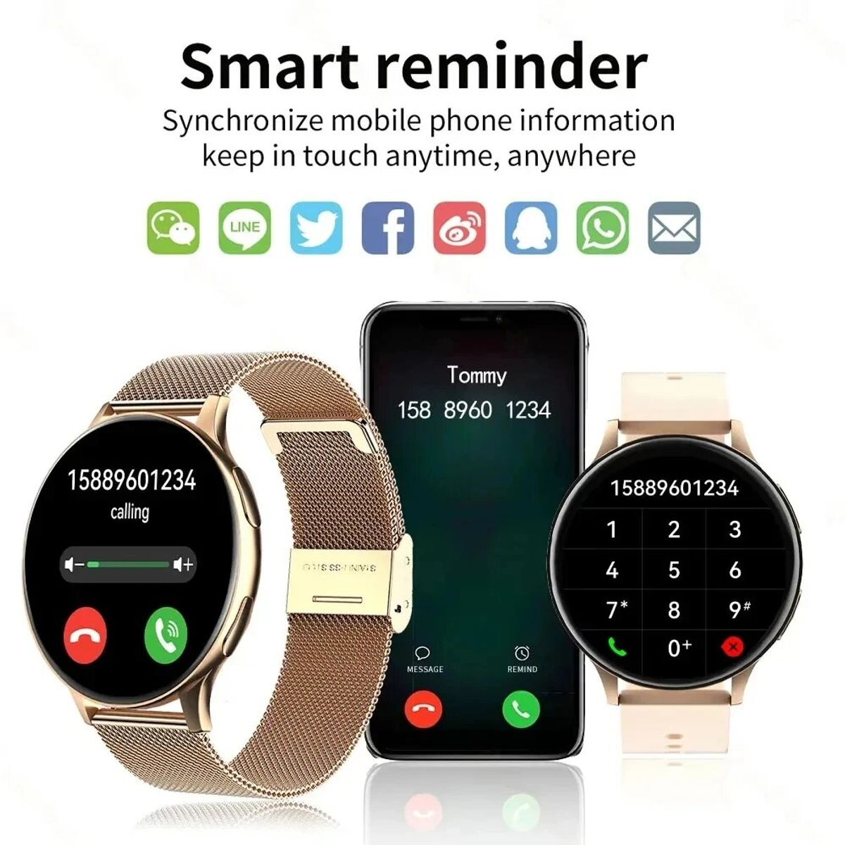 GENERICO - Combo Smartwatch Reloj inteligente Mujer+Auriculares inalámbricos K58