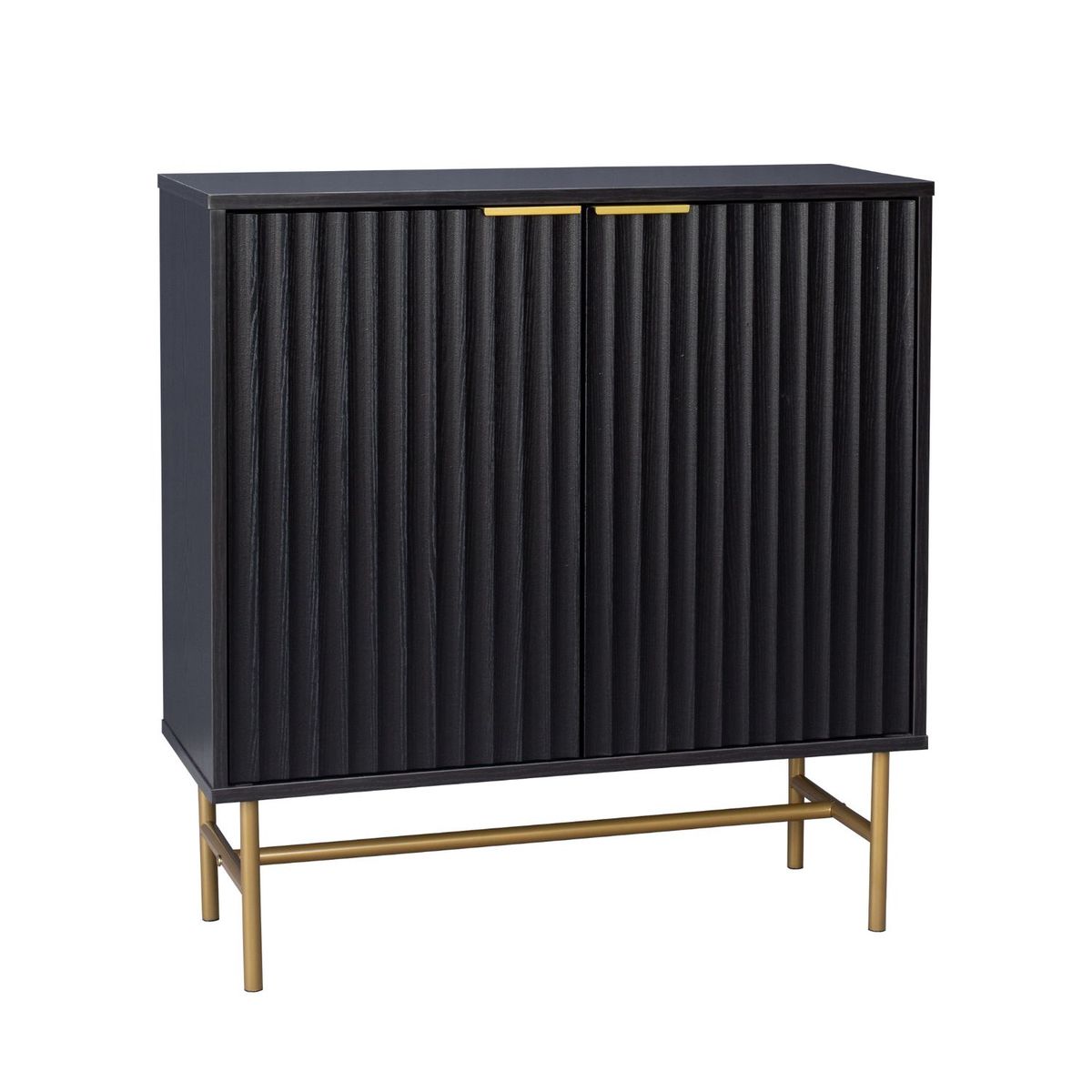 TOPLIVING - Bifé Vajillero Bronx Top Living Moderno Negro y Dorado