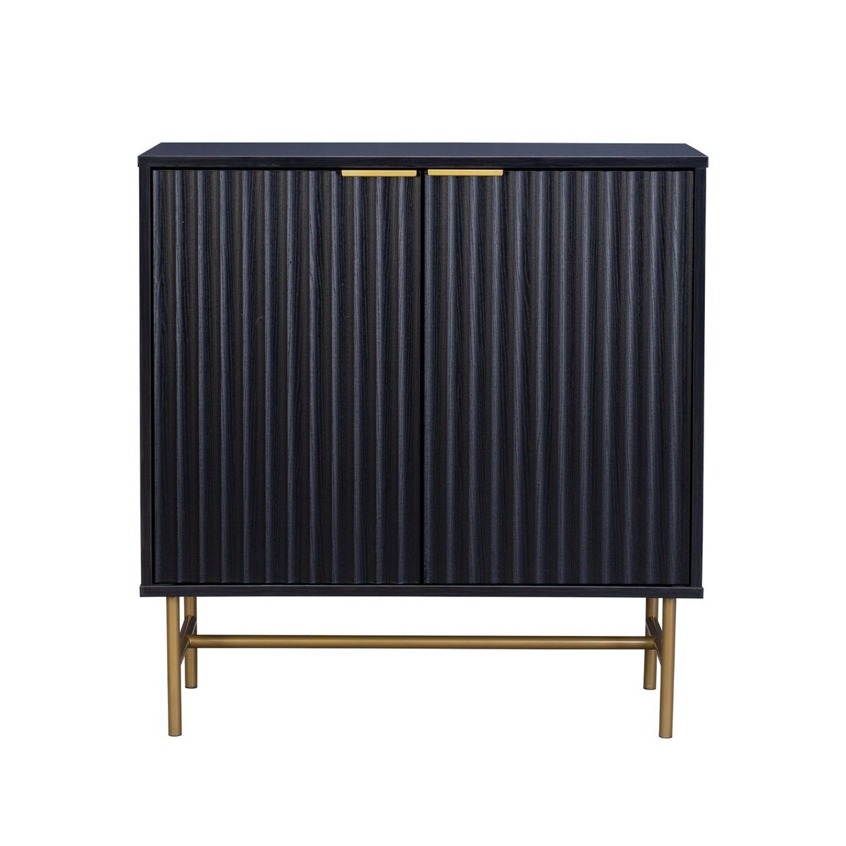 TOPLIVING - Bifé Vajillero Bronx Top Living Moderno Negro y Dorado