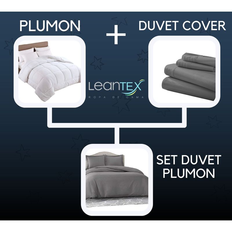 GENERICO - Set Duvet mas Plumon cama Doble Beige