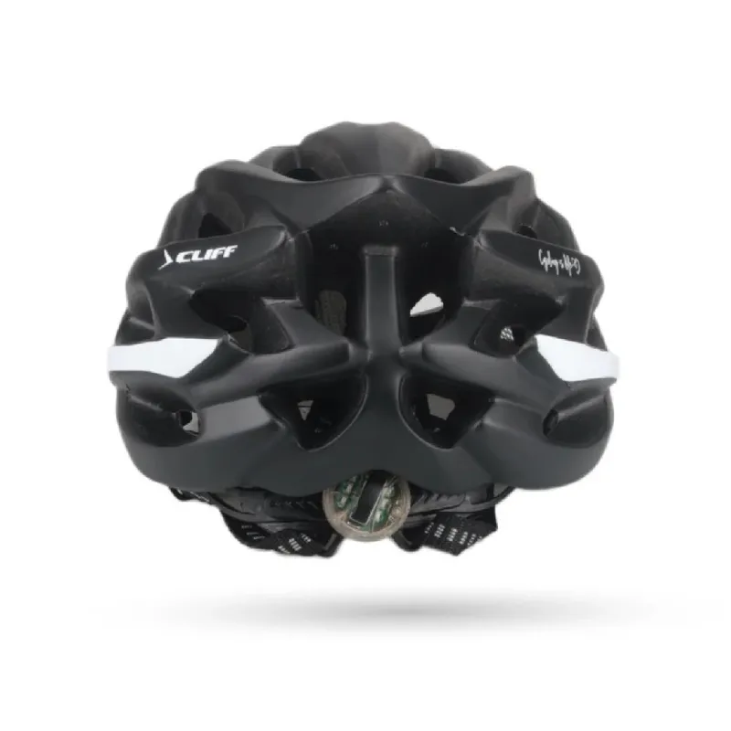 CLIFF - CASCO CLIFF RACE MTB CON LUZ INTEGRADA NEGRO BLANCO