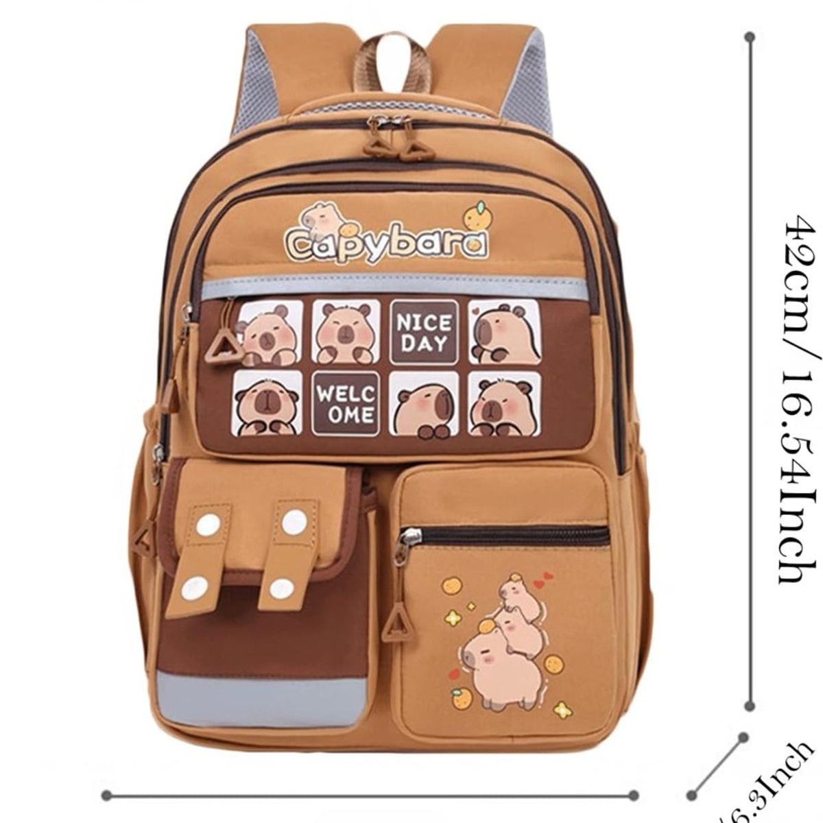 GENERICO - Mochila Escolar “Capybara”