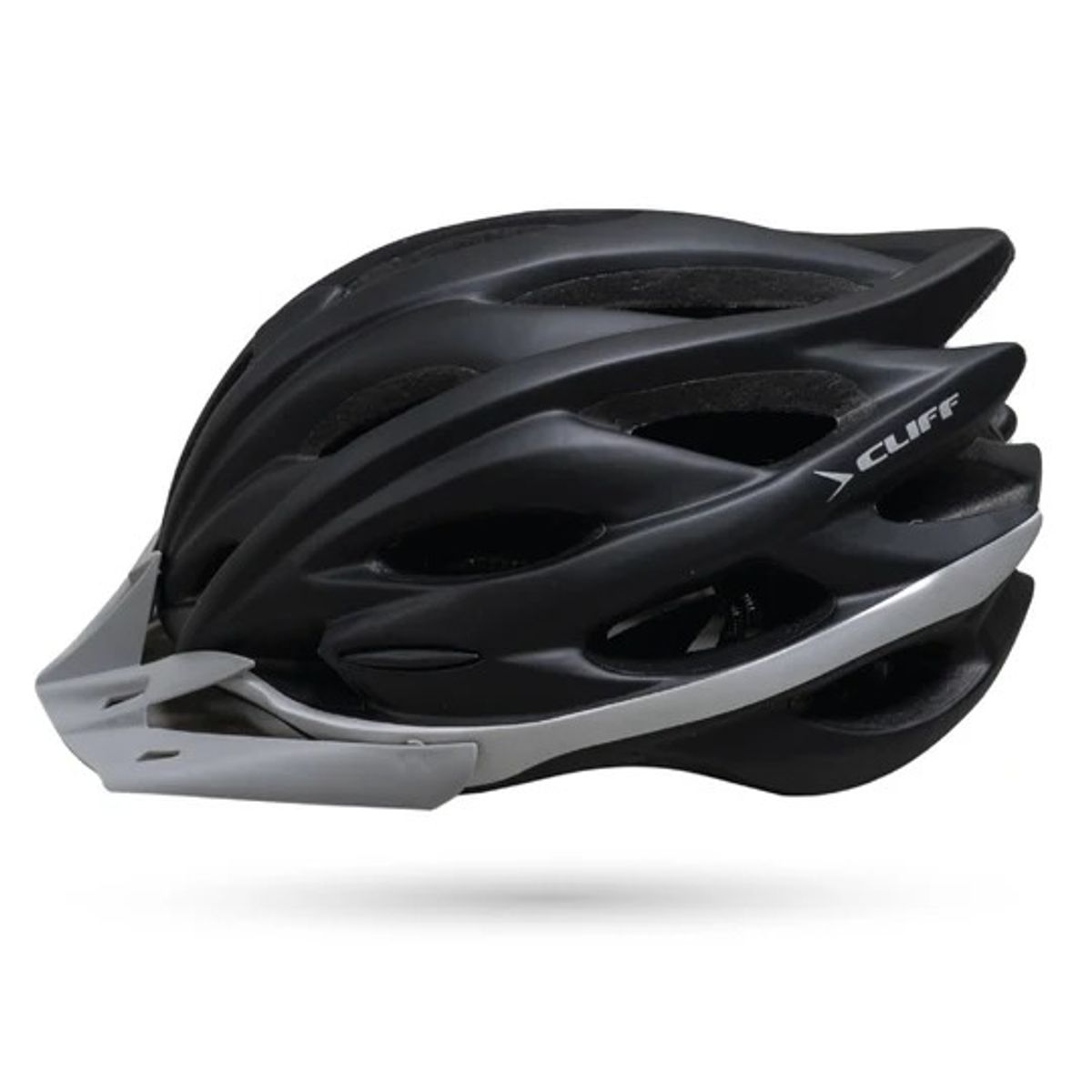 CLIFF - CASCO CLIFF RACE MTB CON LUZ INTEGRADA NEGRO GRIS