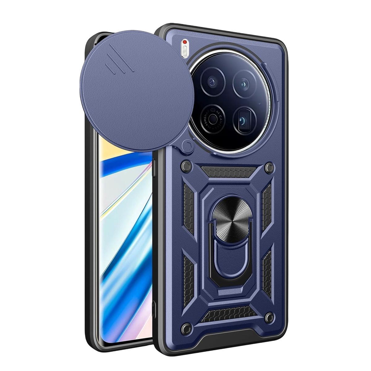 GENERICO - Funda Estuche Case Slider Compatible Con Tecno Camon 40 Premier Azul