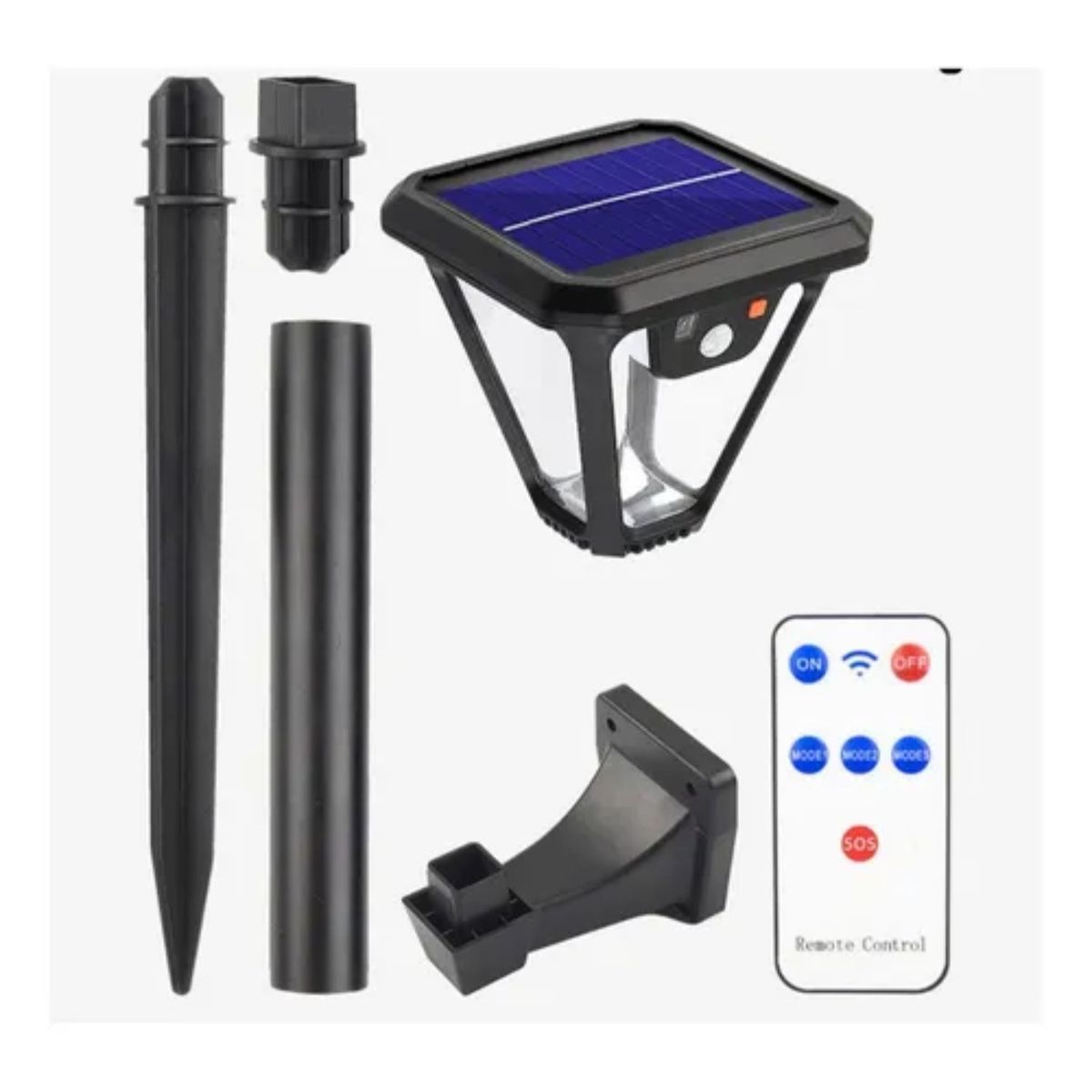 GENERICO - Lampara Farola Solar Sensor De Movimiento Exterior