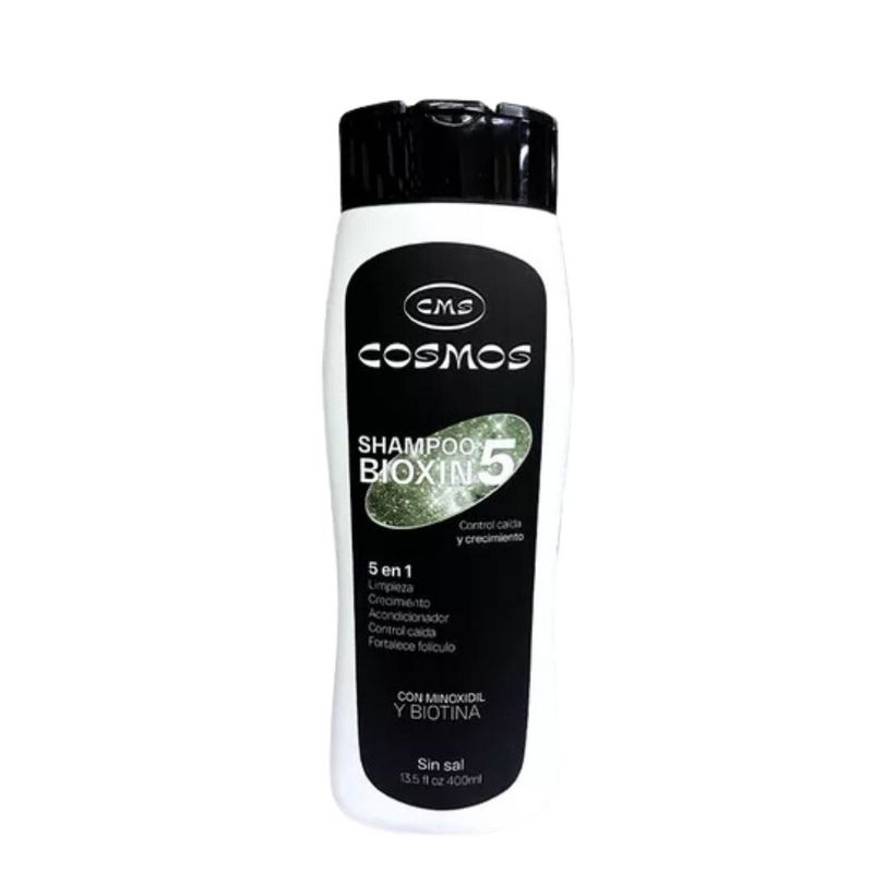 COSMOS - Shampoo Libre de Sal Cosmos 2 en 1 Unisex - Cabello Fuerte y Sin Caída