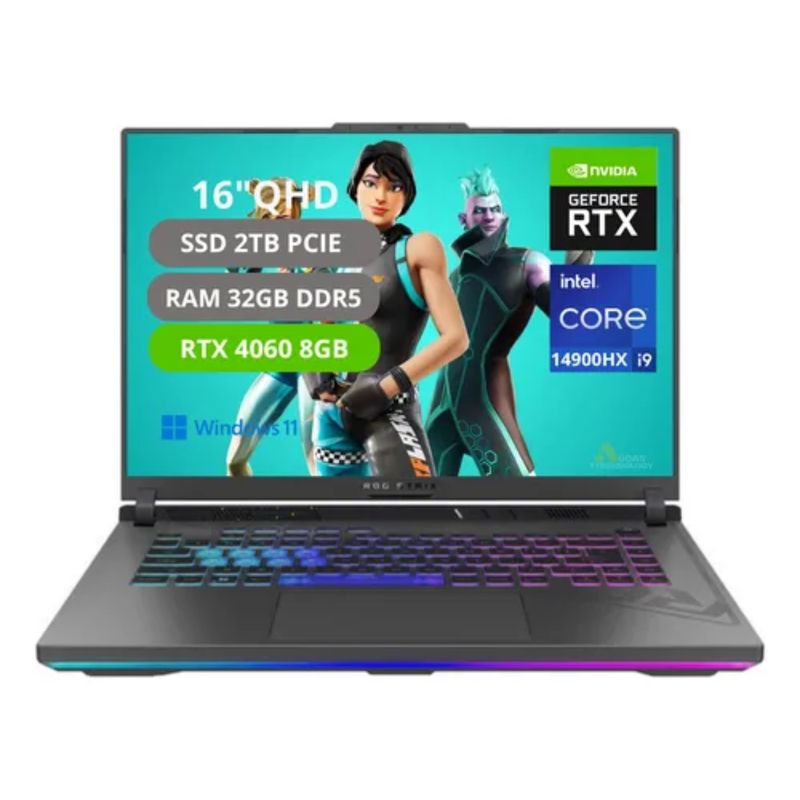 ASUS - PORTATIL ASUS ROG STRIX G16 INTEL CORE I9 14900HX RAM 32GB SSD 2TB RTX 4060 8GB