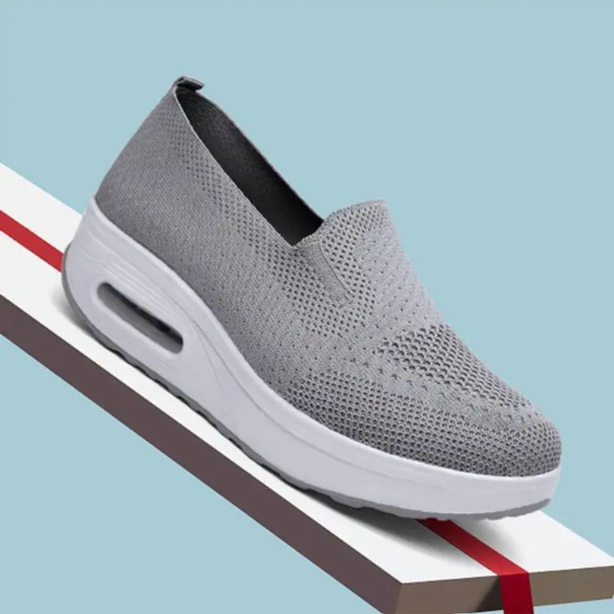 SPORT - Tenis Zapatillas Ultra Livianos Suaves Cómodos Tipo Media Sin Cordón