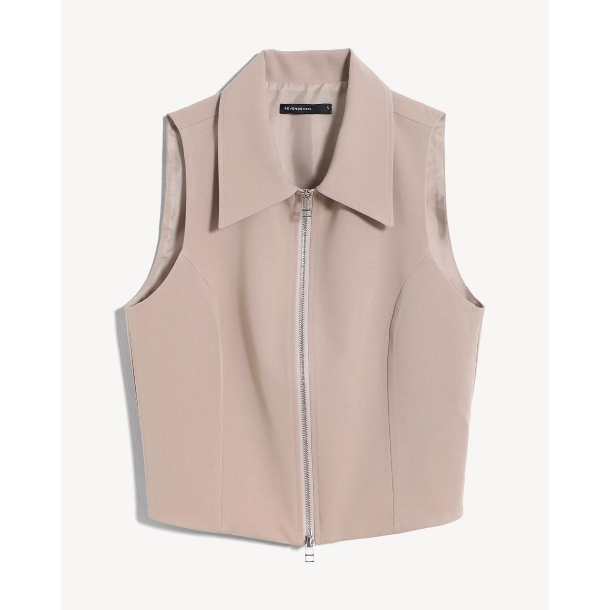 SEVEN SEVEN - Chaleco Para Mujer Plano Color Taupe Marca Seven Seven #28250143