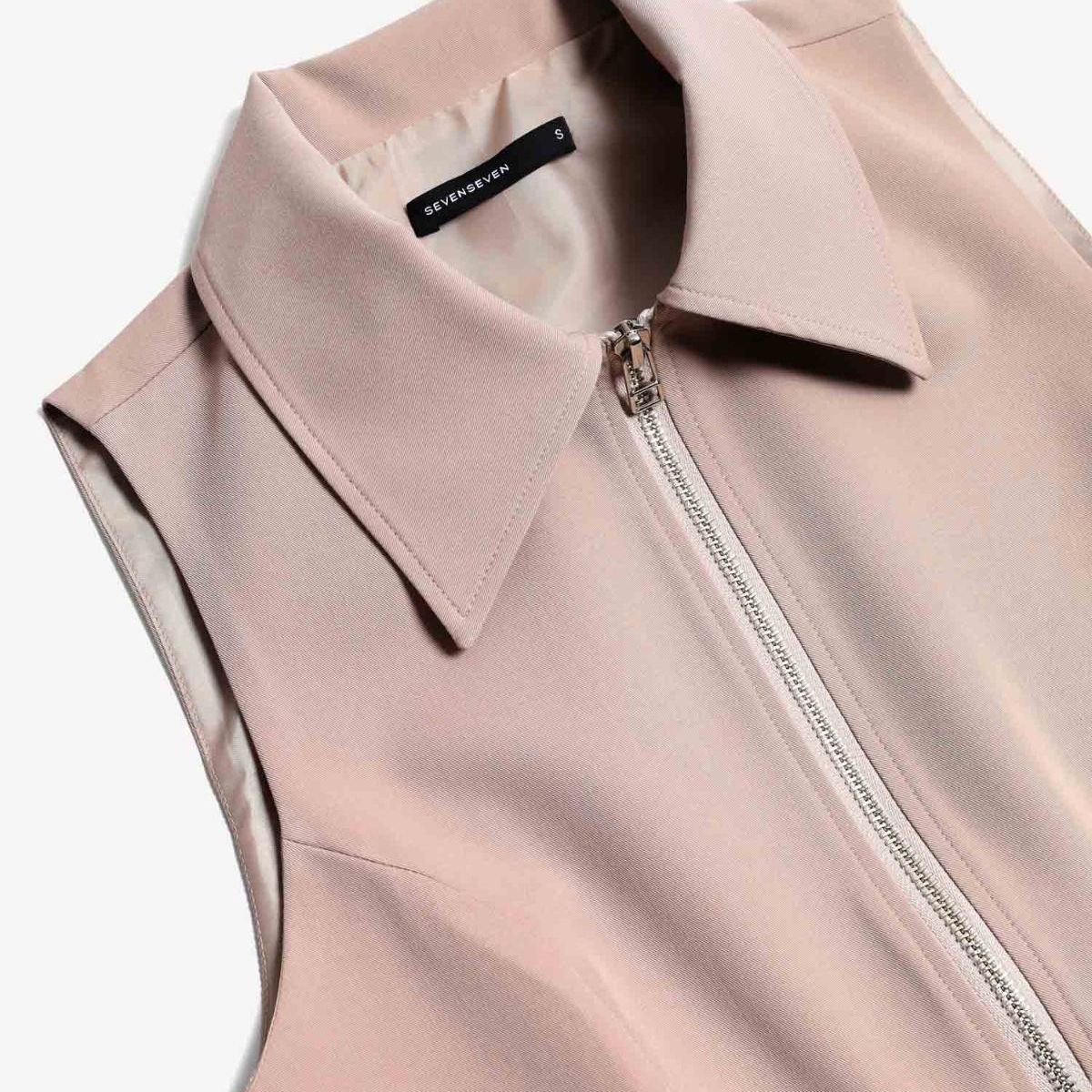 SEVEN SEVEN - Chaleco Para Mujer Plano Color Taupe Marca Seven Seven #28250143