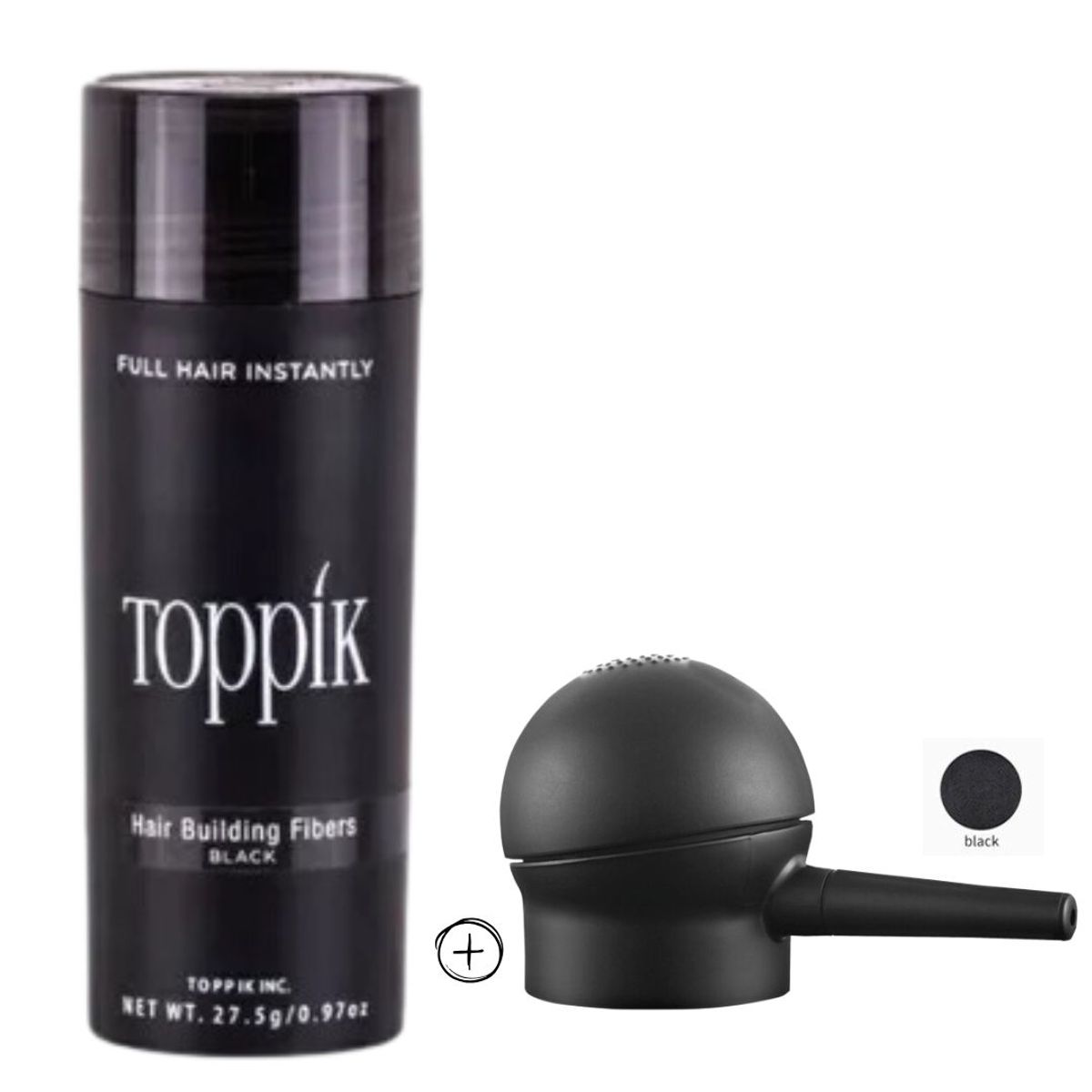 TOPPIK - Toppik Kit Fibras Capilares Negras 27.5 g + Aplicador Profesional