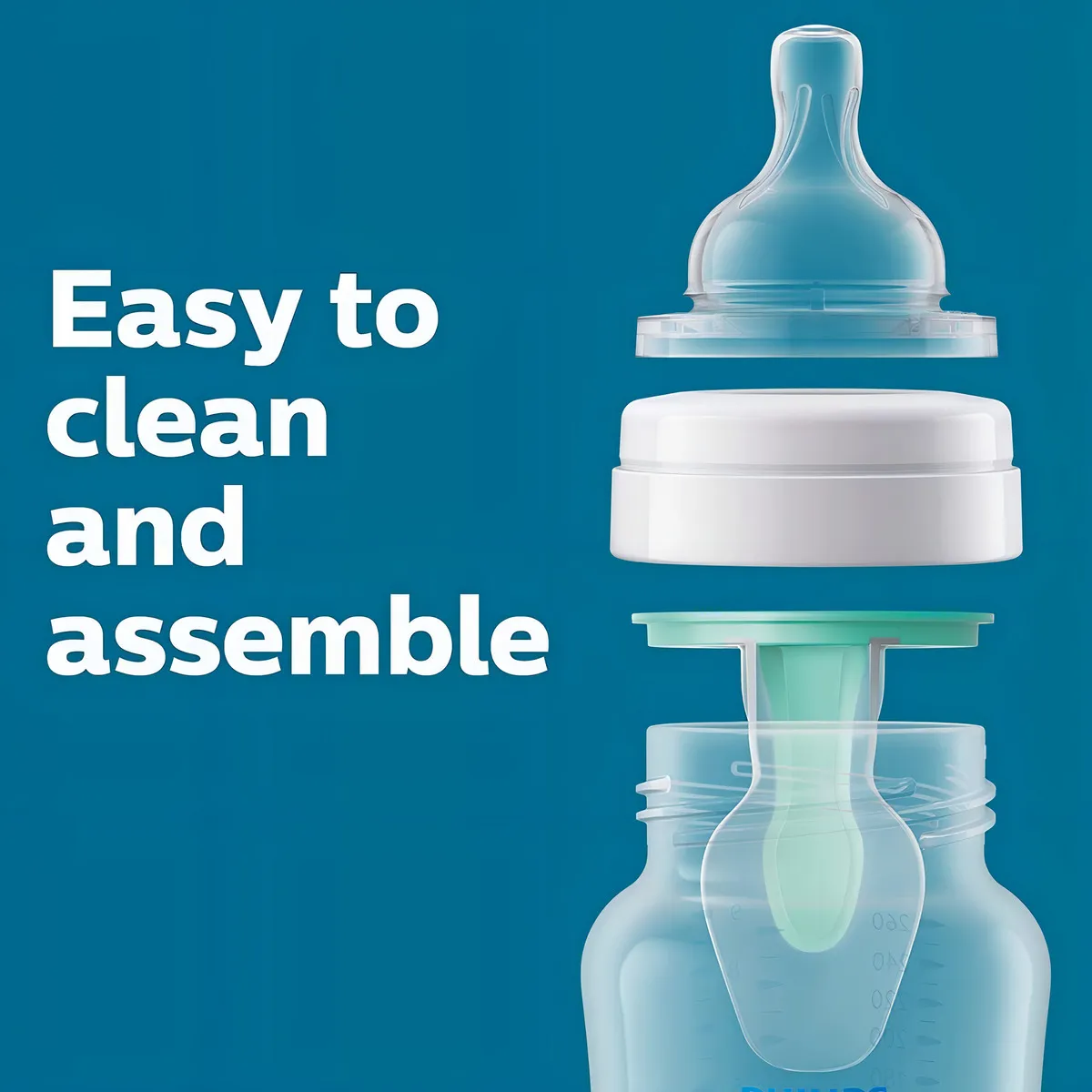 PHILIPS - Combo 4 Unidades Biberon Avent Con Valvula Anticolico  9 Oz
