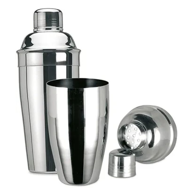 PARKER - Coctelera 3 Piezas Acero Inoxidable Shaker 700ml 24oz Color Plateado