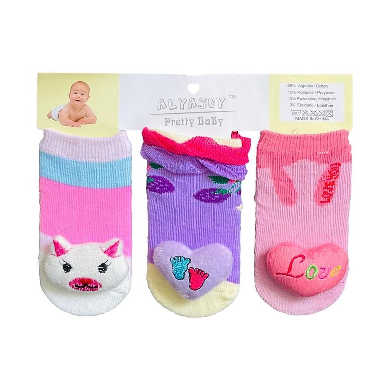 MUNDO BEBE - Medias Para Bebés Niña Niño Set x 3 Bebe