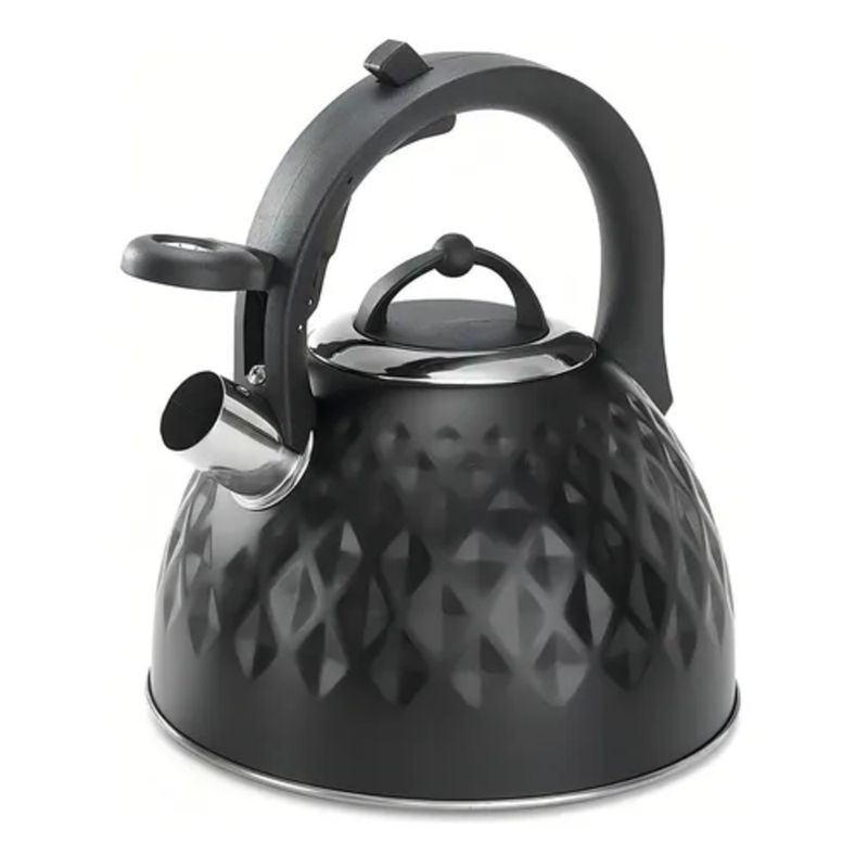POLK - Tetera Negra Polder Base De Inducción Acero Inoxidable