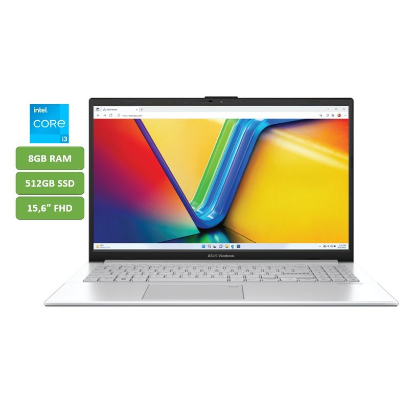 ASUS - PORTATIL ASUS - RYZEN 3 7320U - 8GB RAM - 512GB SSD - 15,6" FHD - MOD: E1504FA-NJ1961