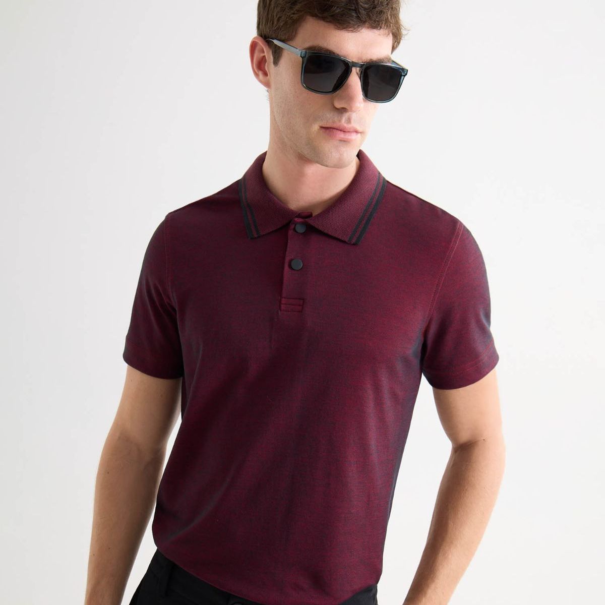 SEVEN SEVEN - Polo De Hombre  Color Vino Marca Seven Seven #45110903