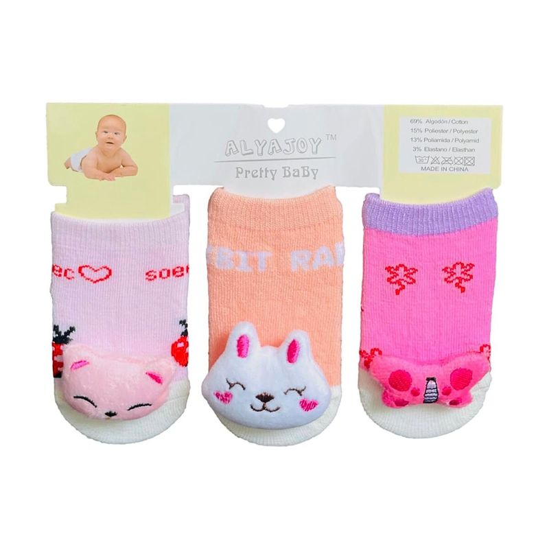 MUNDO BEBE - Medias Para Bebés Niña Niño Set x 3 Bebe
