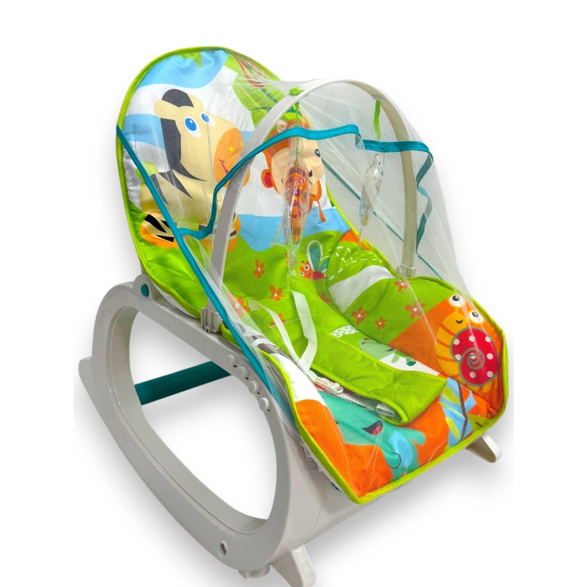 KIDSHOP - Silla Mecedora Vibradora Con Toldillo 7388 Verde