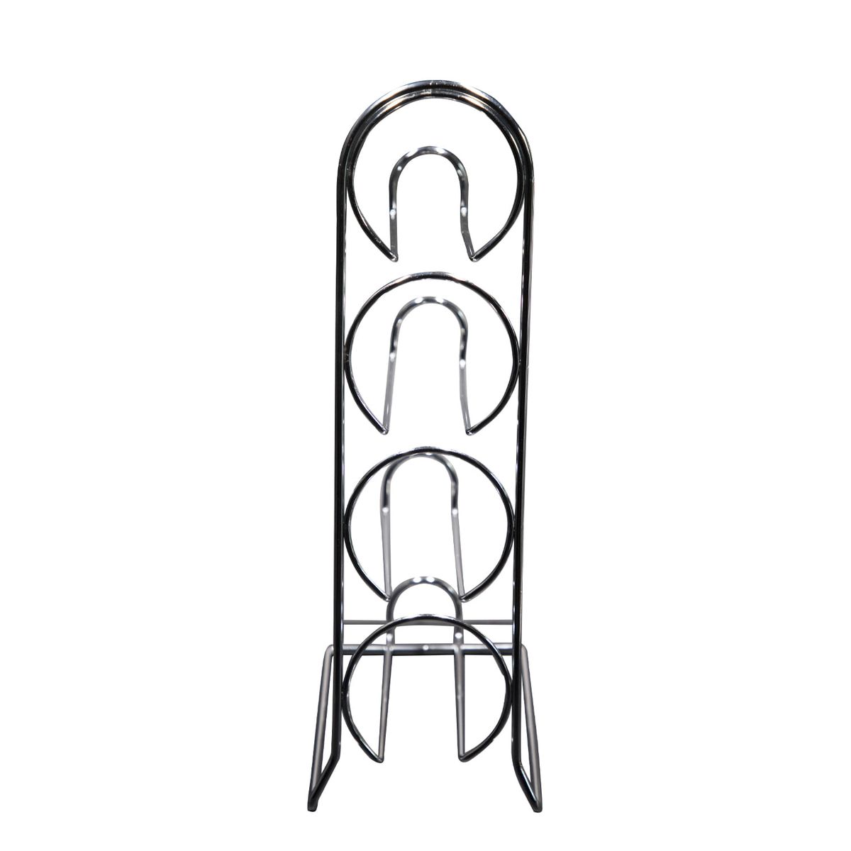 AMBIENTE GOURMET - Soporte cromado para 4 botellas de vino