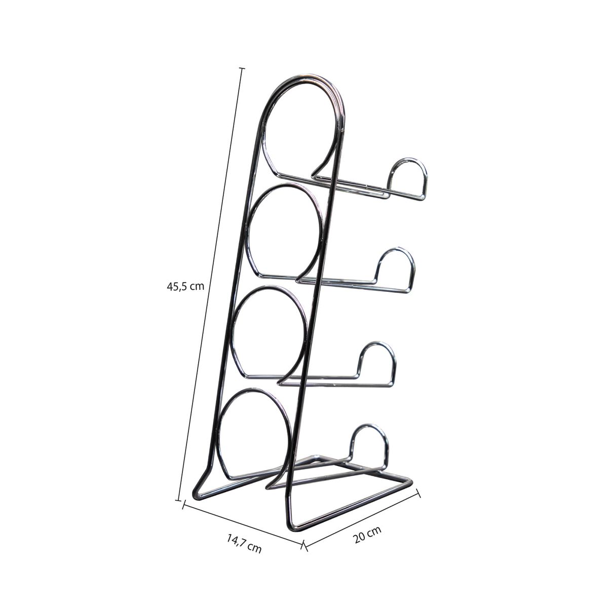 AMBIENTE GOURMET - Soporte cromado para 4 botellas de vino