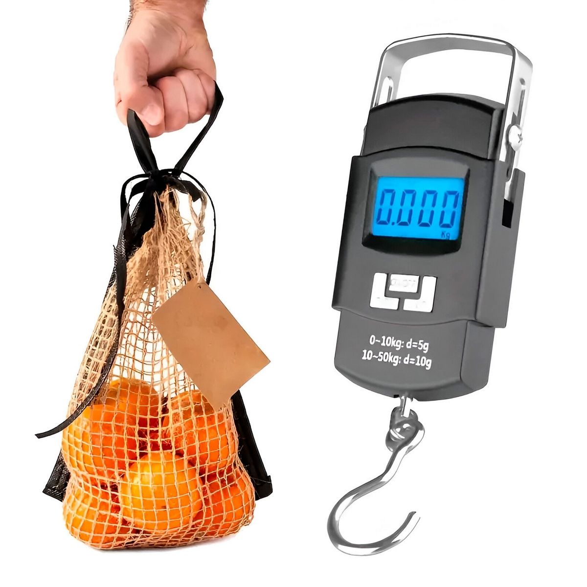 DAYOSHOP - Balanza Pesa Báscula Gramera Digital Tipo Gancho 50kg