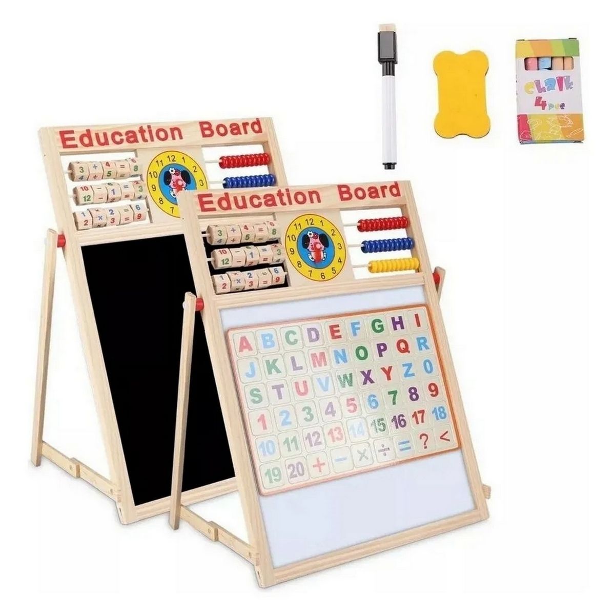 GENERICO - Tablero Didáctico Doble Magnético Juguete Aprendizaje Niños