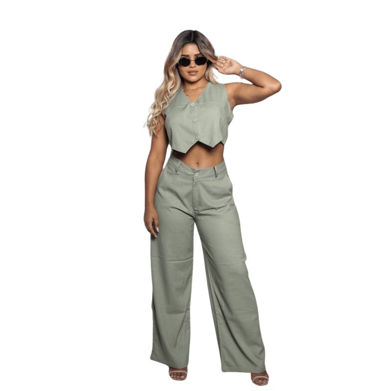 FG STORE - Set Conjunto Mujer Tela Lino