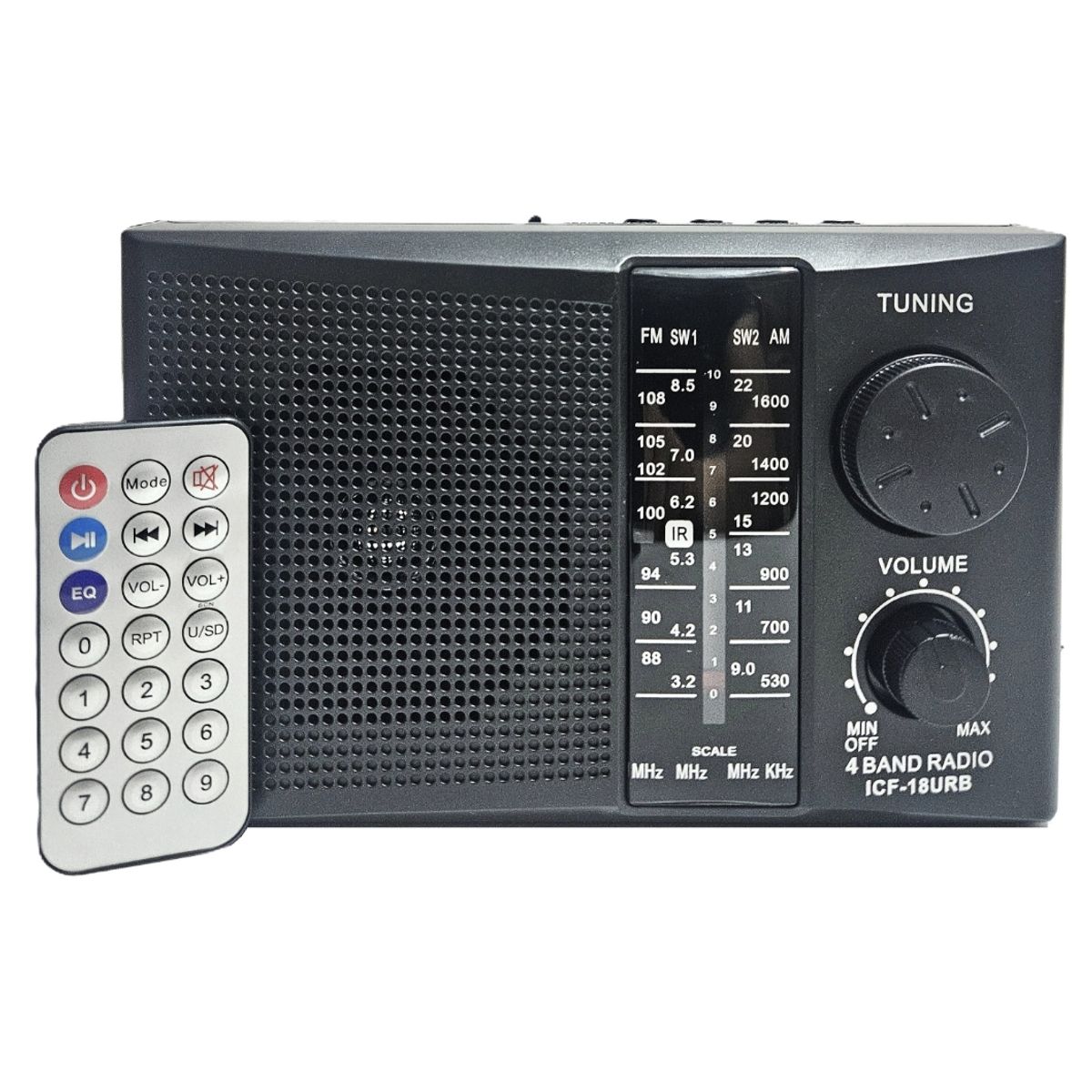 GENERICO - Radio Am Fm Sw Recargable Corriente Eléctrica Y Pilas Con Bluetooth Y Mp3