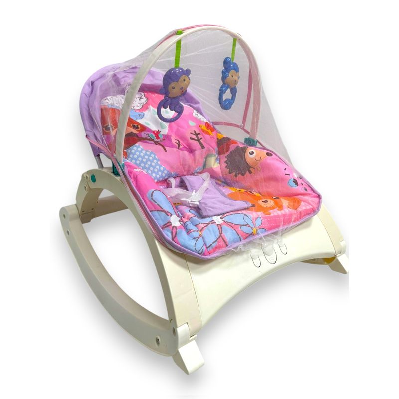 KIDSHOP - Silla Mecedora Vibradora Con Toldillo 6808B Zorro