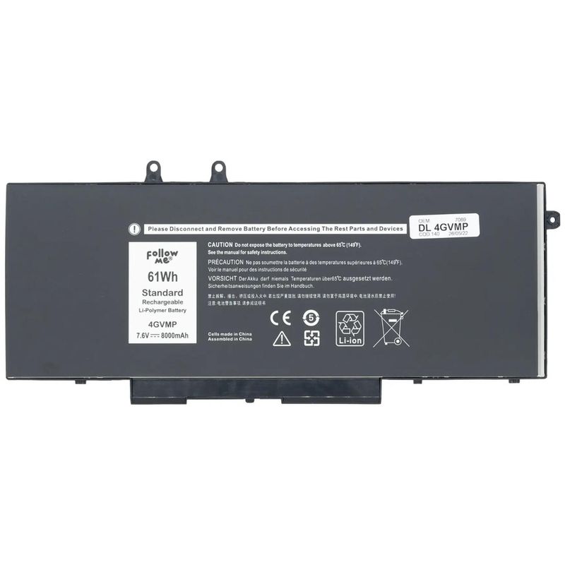 OEM - Batería OEM Para Portátil Dell Latitude 5400 5401 4GVMP