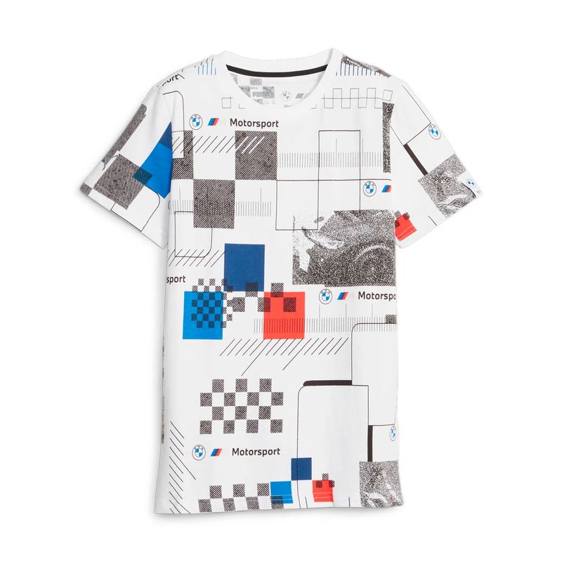 PUMA - Puma BMW MMS Junior Camiseta AOP Blanca 621257-02