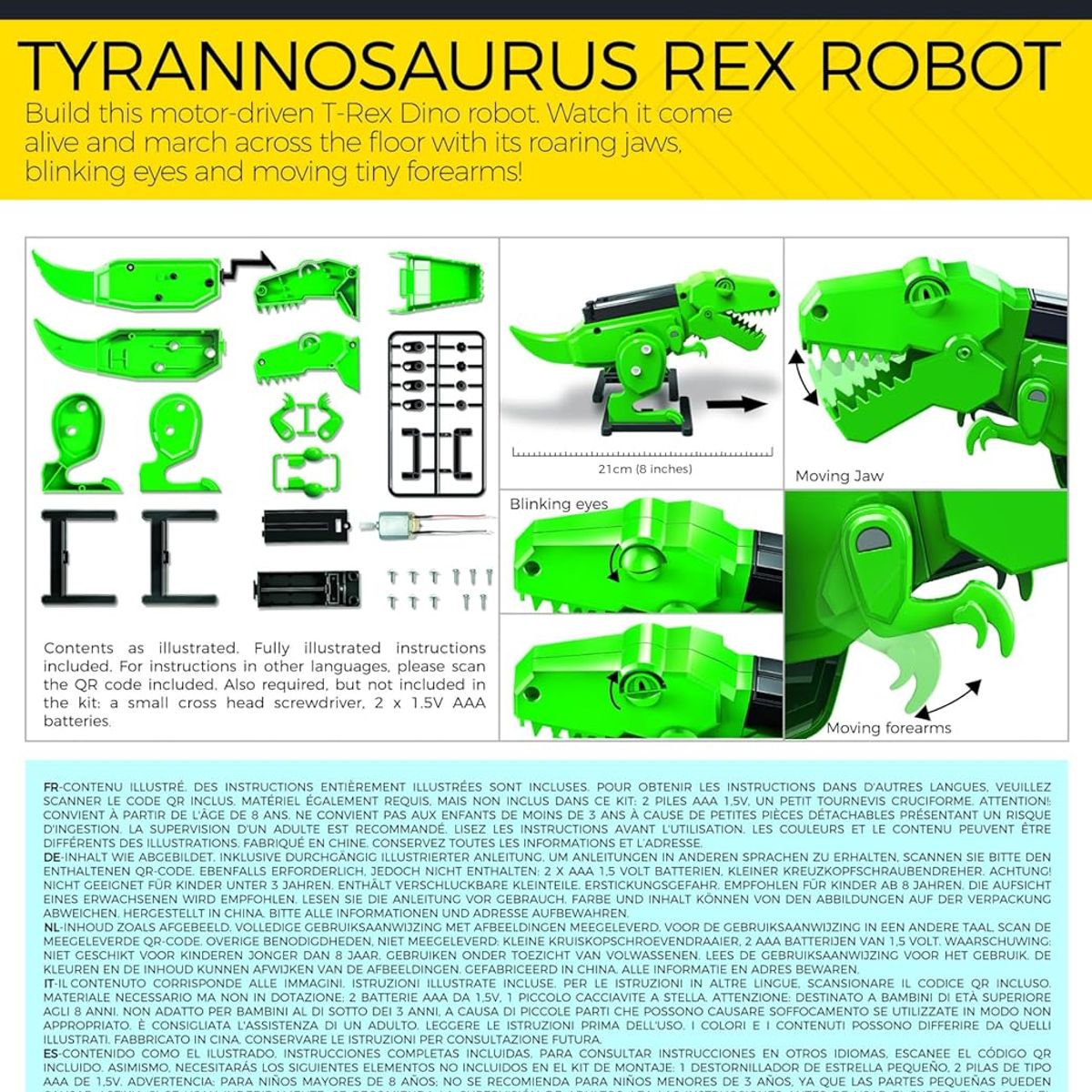 4M - ROBOT TIRANOSAURIO REX PARA ARMAR PARA NIÑOS 4M