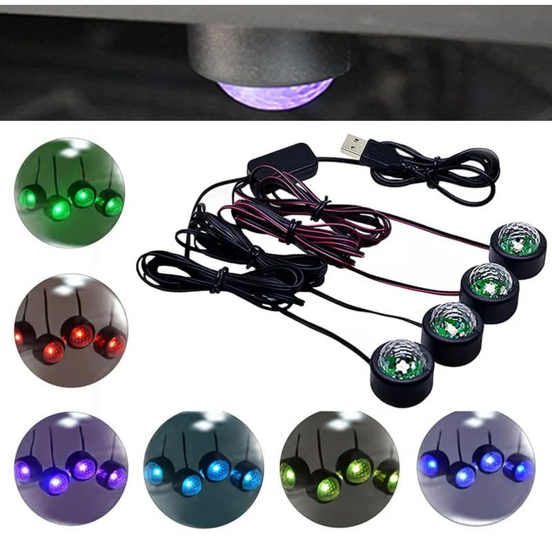 GENERAL - Luz led para interior de carro multicolor