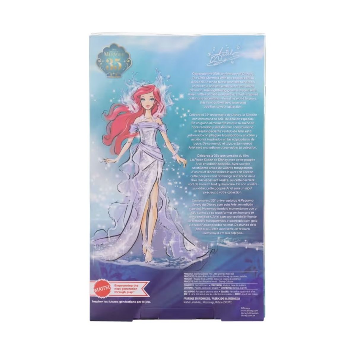 DISNEY - Muñeca De Colección Ariel Celebración 35 Aniversario Disney