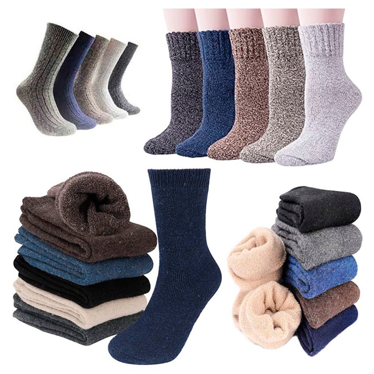 BABY KDS - Set medias termica larga calentadora x 12 hombre - multicolor