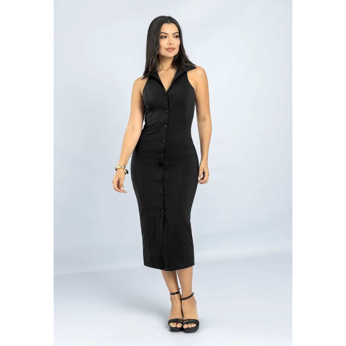 MARKETING PERSONAL - Vestido Largo Mujer Negro Mp 111773