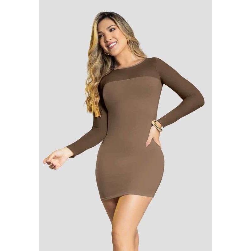 MARKETING PERSONAL - Vestido Corto Mujer Chocolate Mp 111403
