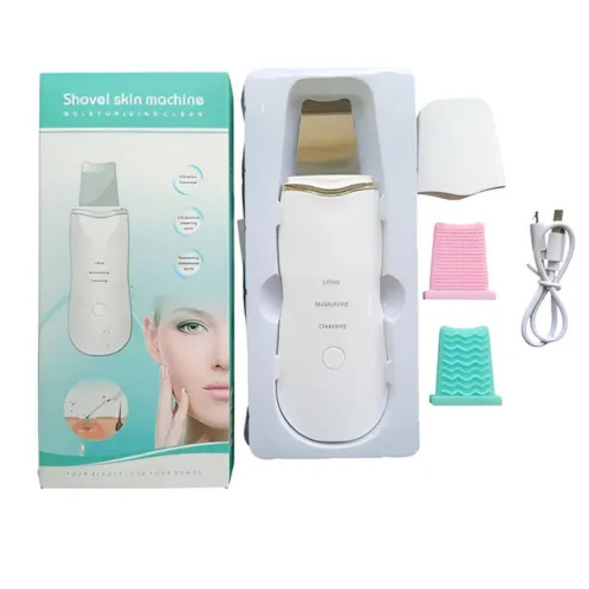 GENERICO - Espatula Peeling Ultrasonico Limpiador Facial Lifting