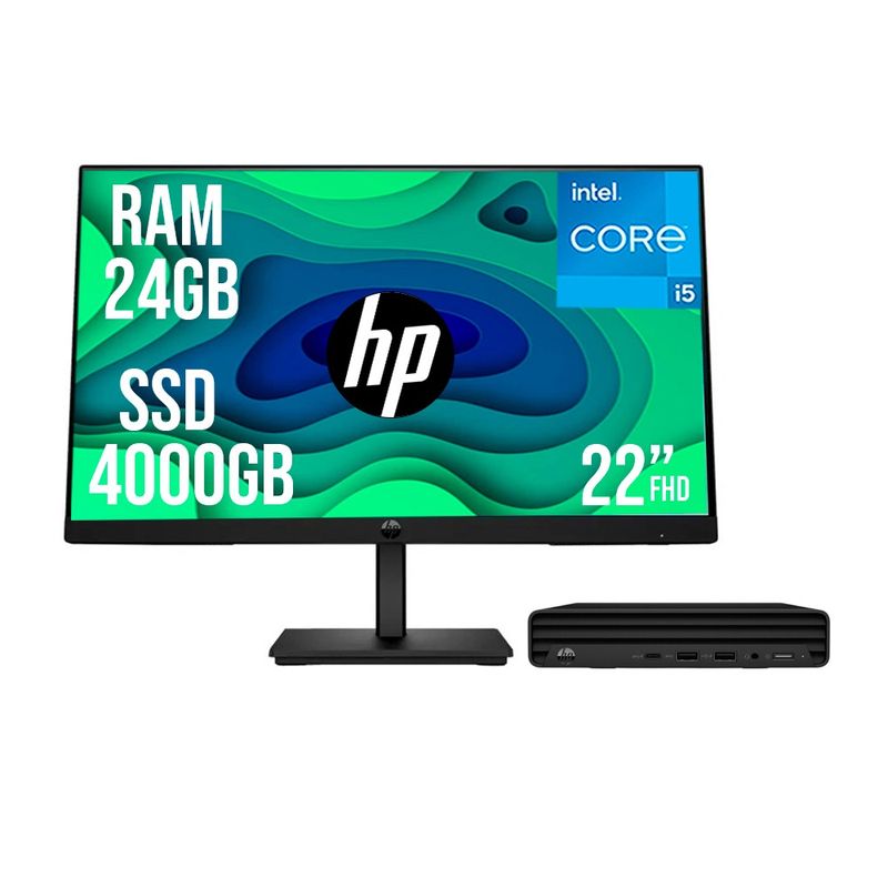 HP - PC HP PRO MINI G9 INTEL CORE I5 1335U SSD 4TB RAM 24GB 21,5 FHD 322PE