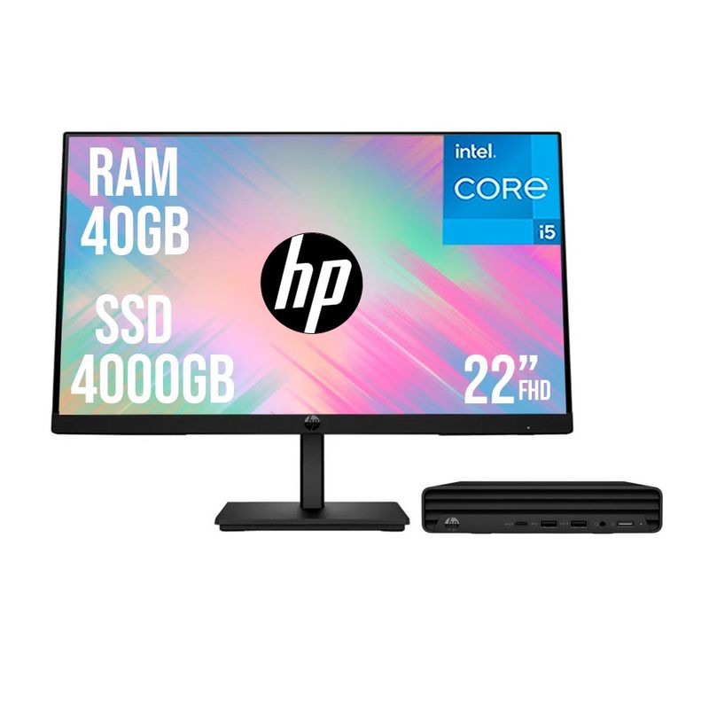 HP - PC HP PRO MINI G9 INTEL CORE I5 1335U SSD 4TB RAM 40GB 21,5 FHD 322PE