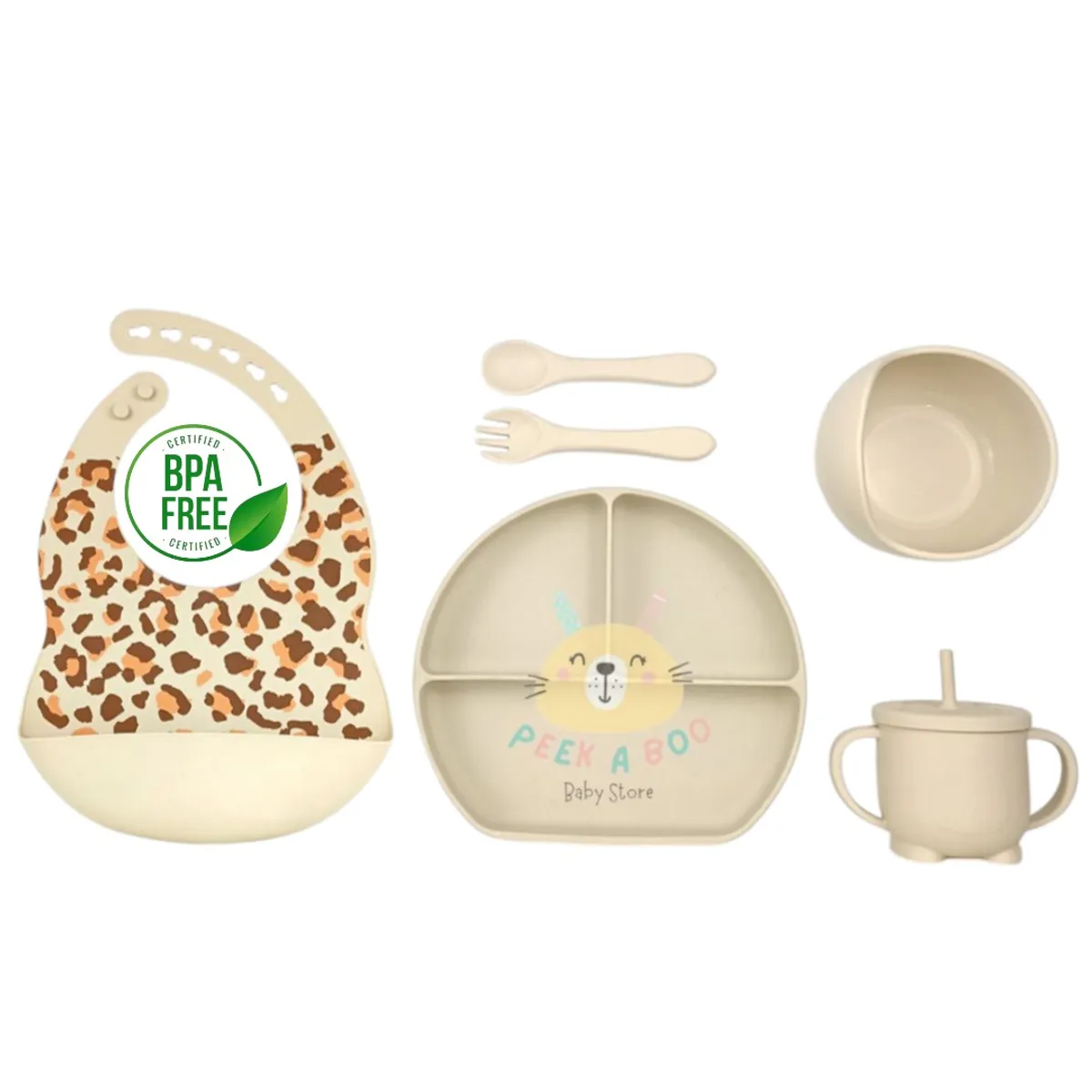 GENERICO - Set De Alimentación Complementaria 6 Piezas Piel