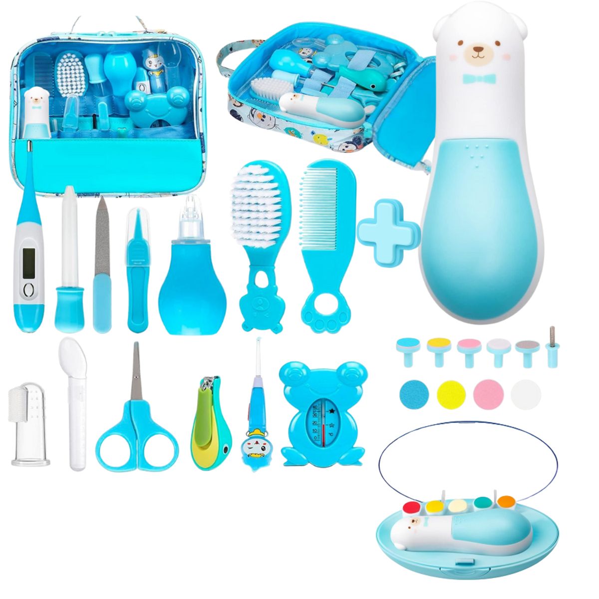 GENERICO - Kit de aseo mas lima eléctrica de Osito Azul