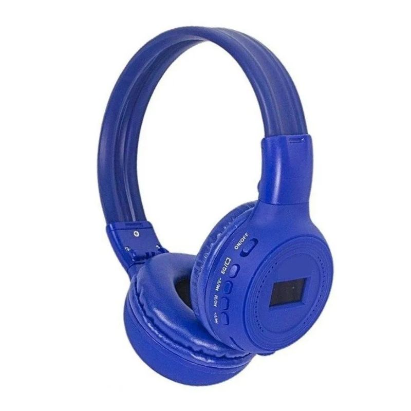 GENERICO - Audífonos Balaca Recargable Bluetooth N65 Pantalla Digital - AZUL