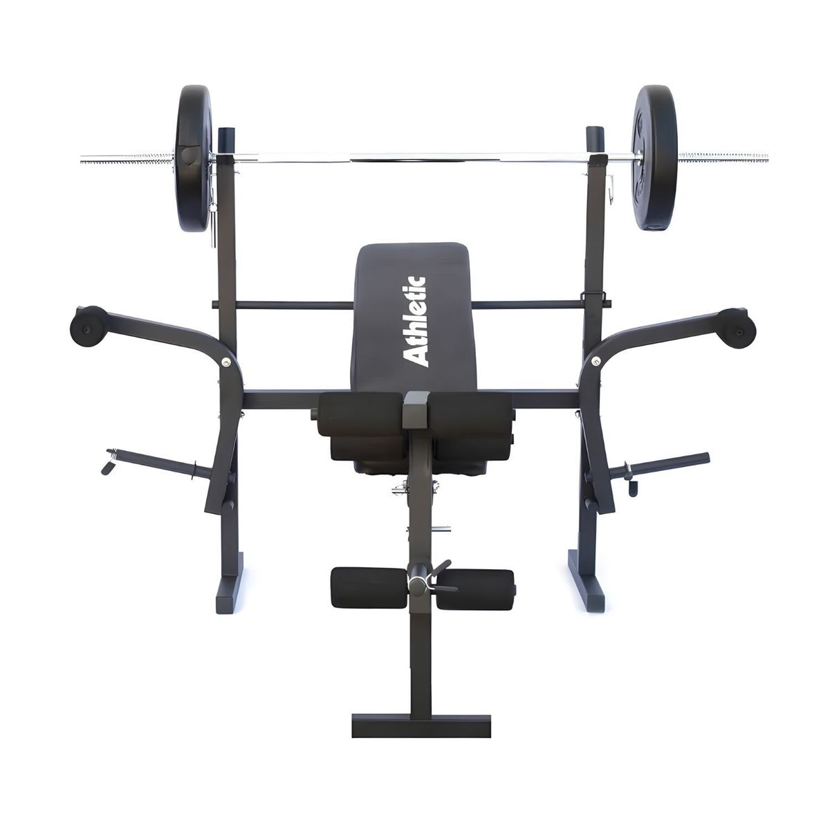 ATHLETIC - Combo Cardio- MultiFuerza Athletic Banco de pesas Multifuerza plegable + Bicicleta Indoor 400BS