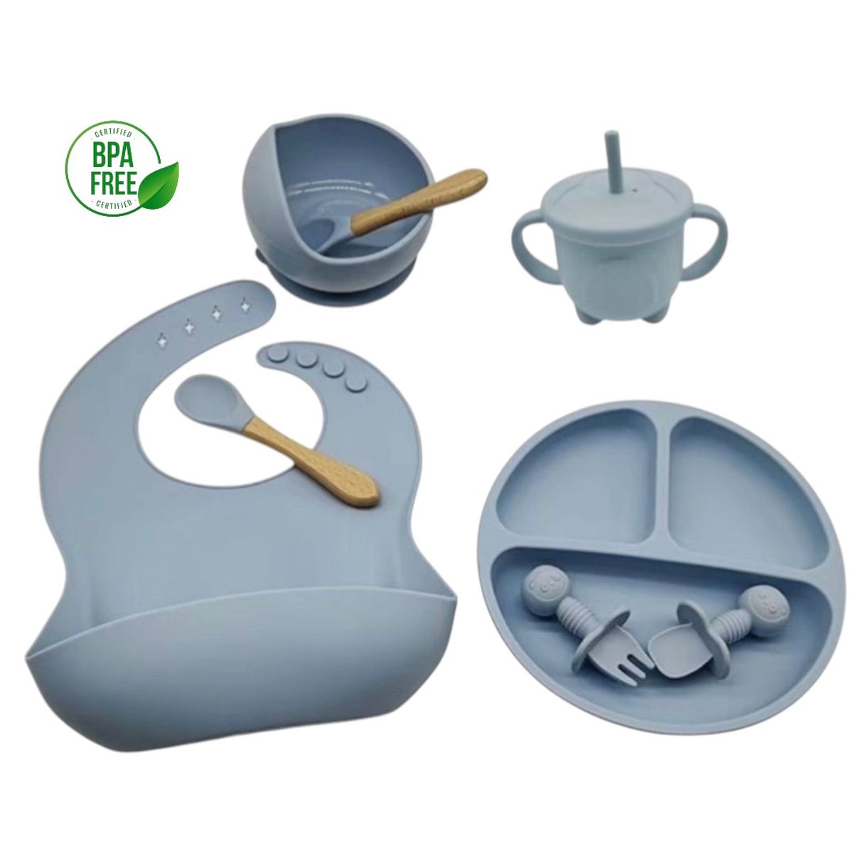 GENERICO - Set De Alimentación Complementaria Con Cubiertos 7 Piezas