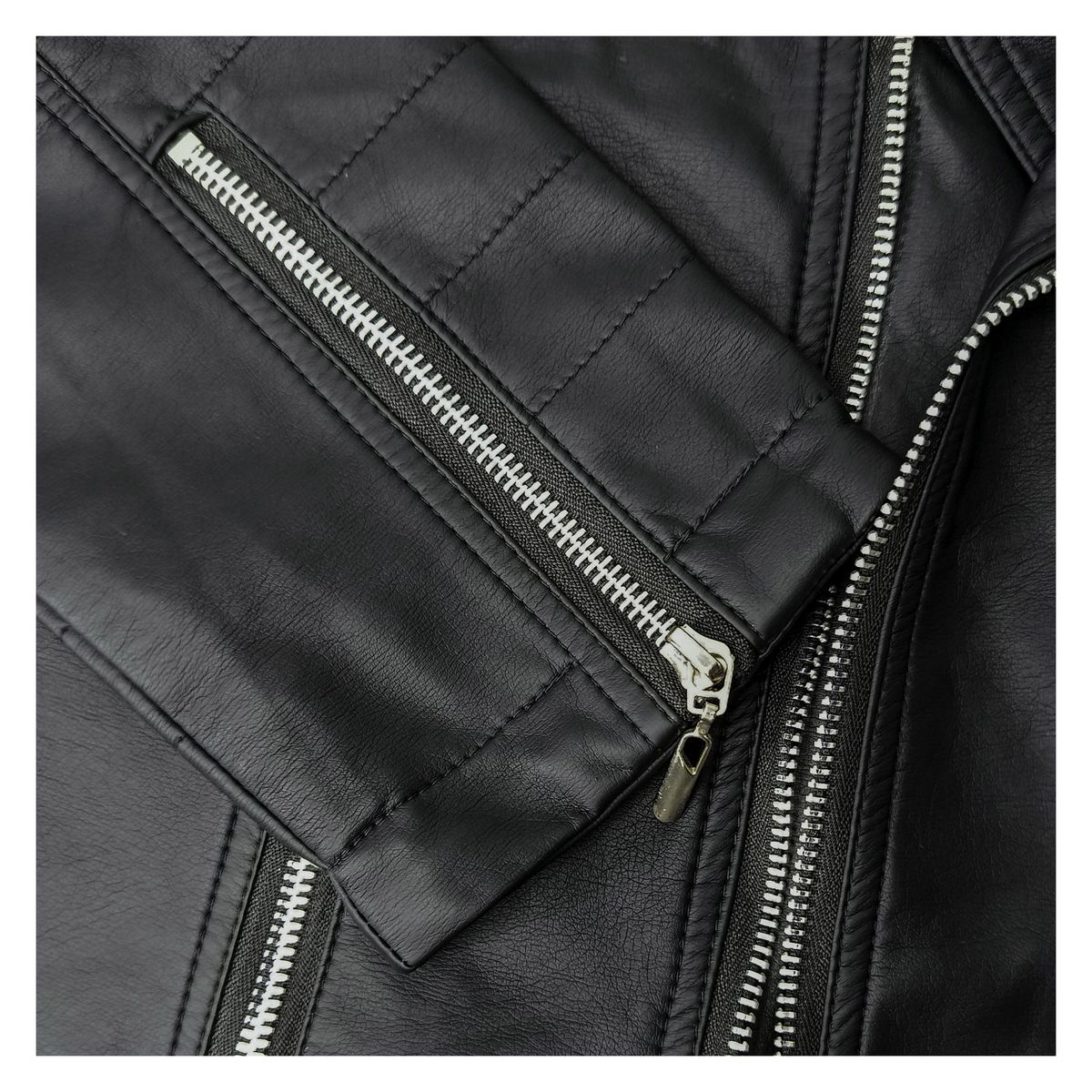 SYK - Chaqueta Chamarra Clásica Para Hombre Estilo Biker