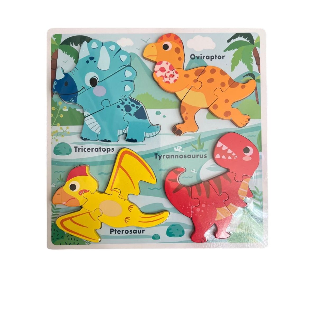 GENERICO - Rompecabezas Montessori Para Niños Jurásico Infantil